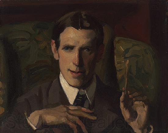Hugh Ramsay Self-portrait, bust showing hands Spain oil painting art